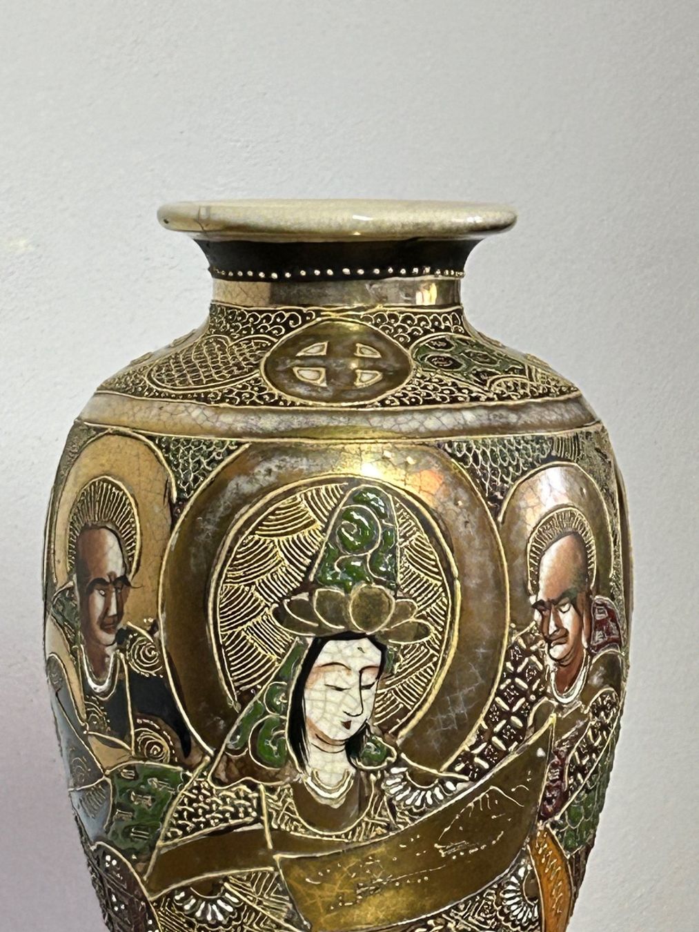 Vasi & Recipienti: Antike Satsuma Vase mit Elefant, handbemalt – Usato da Rocourt venduto da Vijay02 5