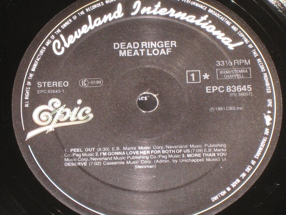 LP MEAT LOAF DEAD RINGER Kaufen auf Ricardo