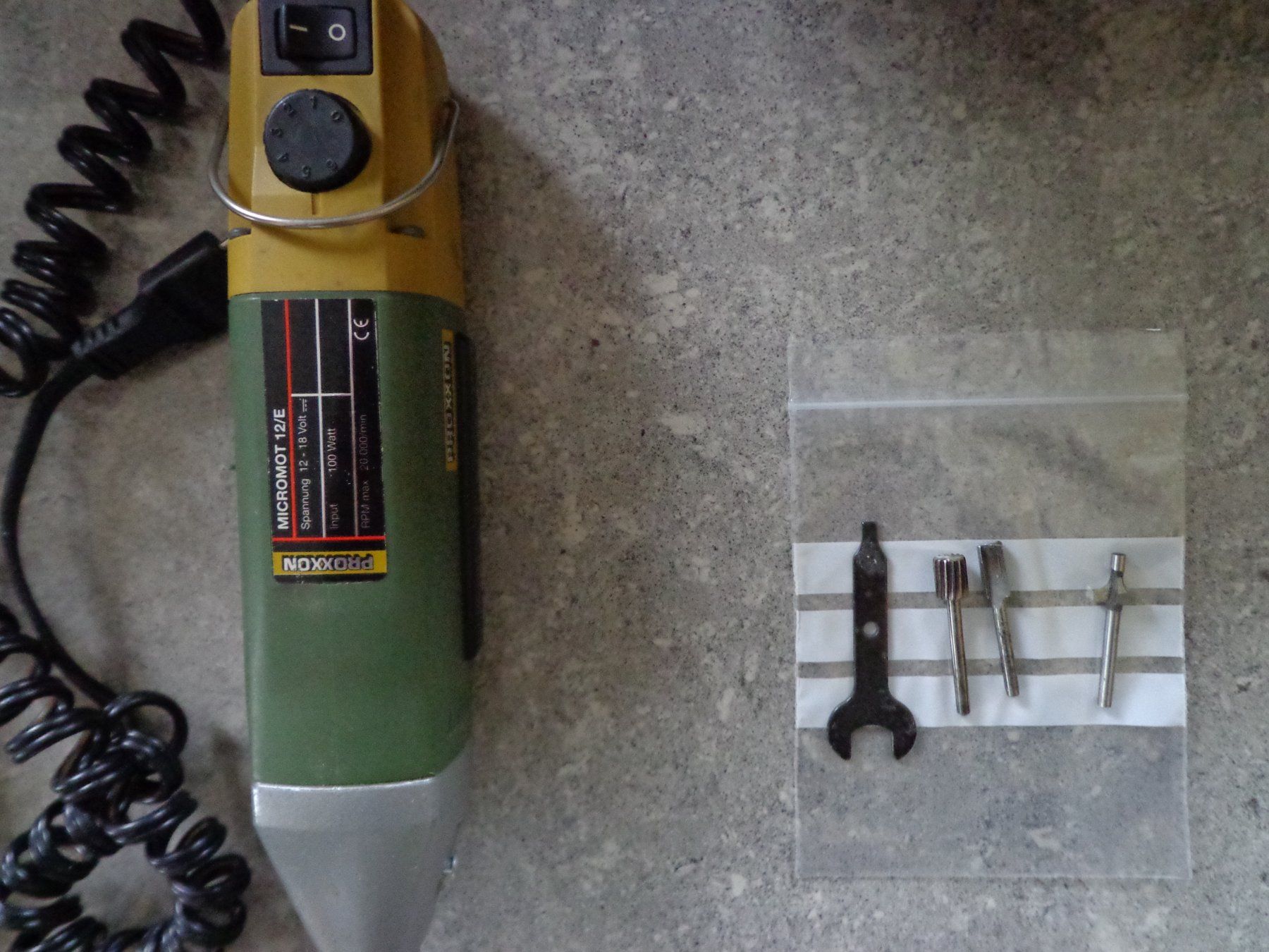 Proxxon Tutte le macchine: Proxxon Micromot 12/E + Frästich FT 300 – Usato da Camorino venduto da Dibi7 1