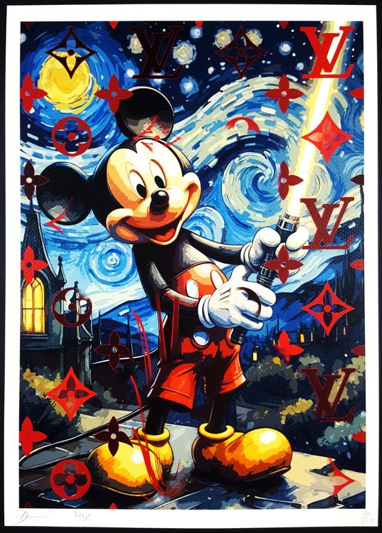 Death NYC Graffiti Pop Art Druck " Vuitton Mickey Mouse | Kaufen auf ...