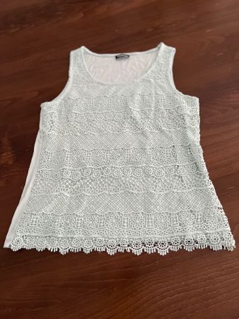 TAIFUN Top hellgrün Gr. 36/38 mit Spitze neu