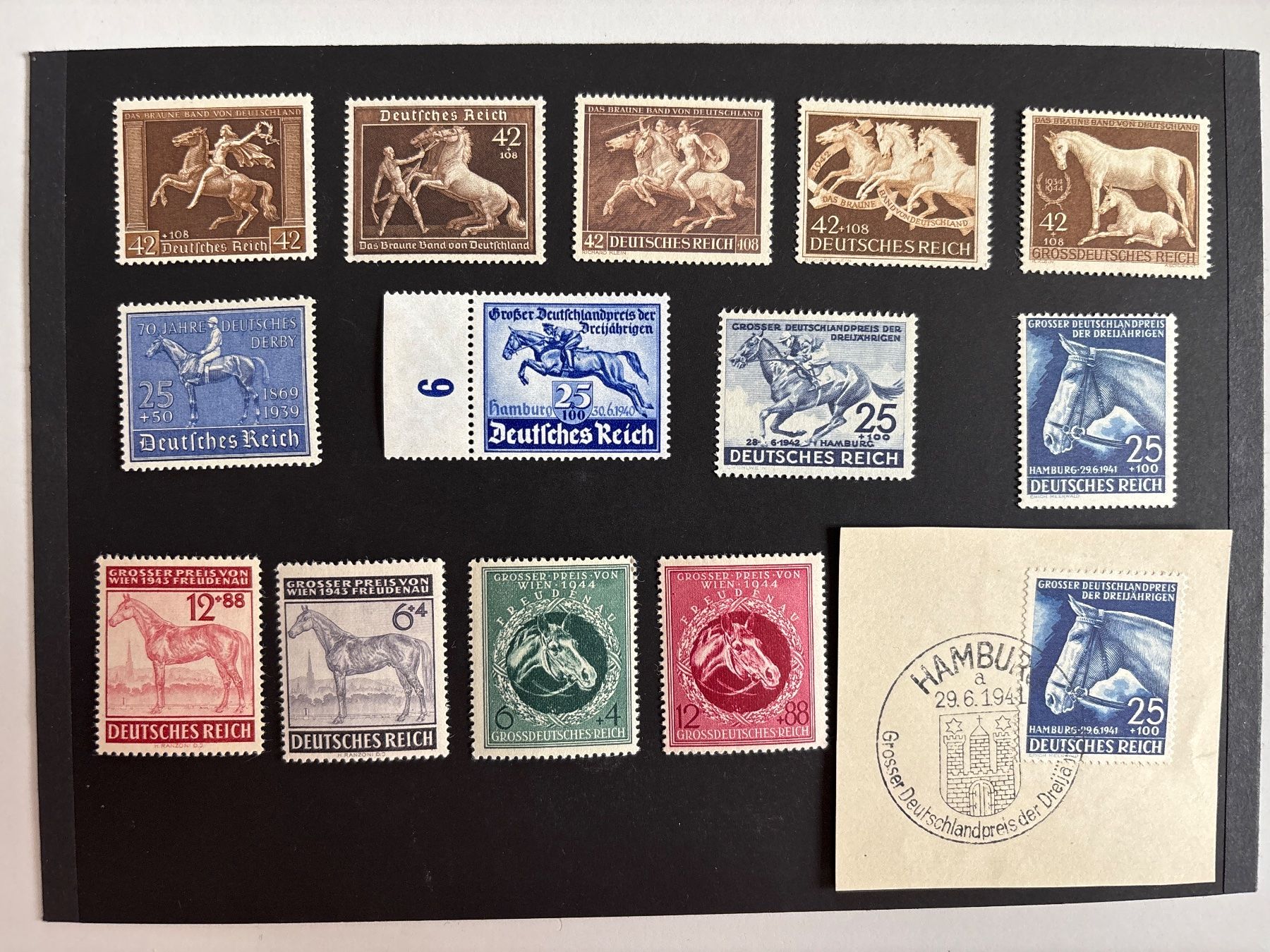 Alle Briefmarken: Lot Marken Deutsches Reich postfrisch Pferde – Neu (gemäss Beschreibung) aus Adliswil von derrick0825