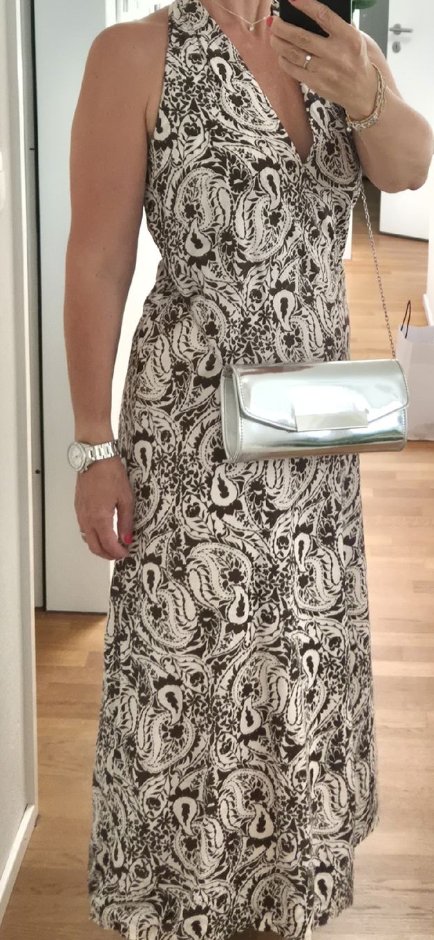 Kleider: Kleid lang XS, 100 Baumwolle, Braun/beige – Neu und originalverpackt aus Emmenbrücke von Mogeli0