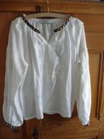 Bluse weiss Grösse S bestickt   neu