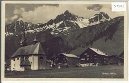Sedrun - Dorfpartie mit Kirche