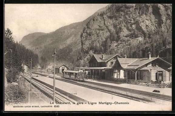 Cartes postales: Le Châtelard /VS, la Gare Ligne Martign – D'occasion à Berlin par bartko-reher