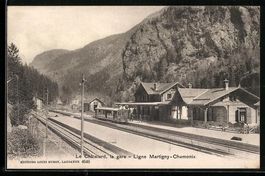 Le Châtelard /VS, la Gare Ligne Martign