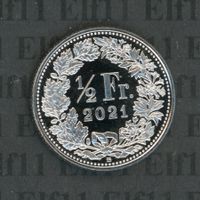 CHF___0.50 2021 stgl * aus Stgl-Münzsatz! 50 Rappen