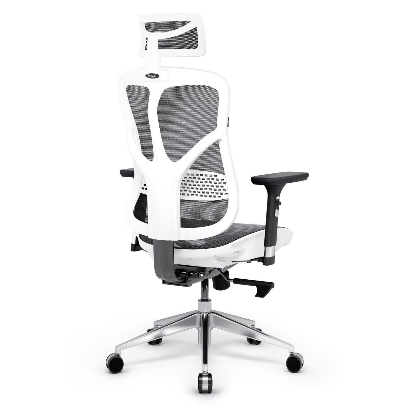 Sedie: Ergonomischer Schreibtischstuhl Diablo V-Basic - Weiss-Grau – Nuovo e nell'imballaggio originale da Wallenwil venduto da toesstal-vertrieb 3