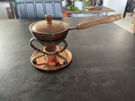 Petit Caquelon et Réchaud en Cuivre