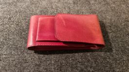 Portemonnaie aus Leder in rot