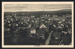 Flawil, Teilansicht mit Strassenpartie