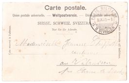 Rare: Poste Militaire II. Divison, cachet grande 1903