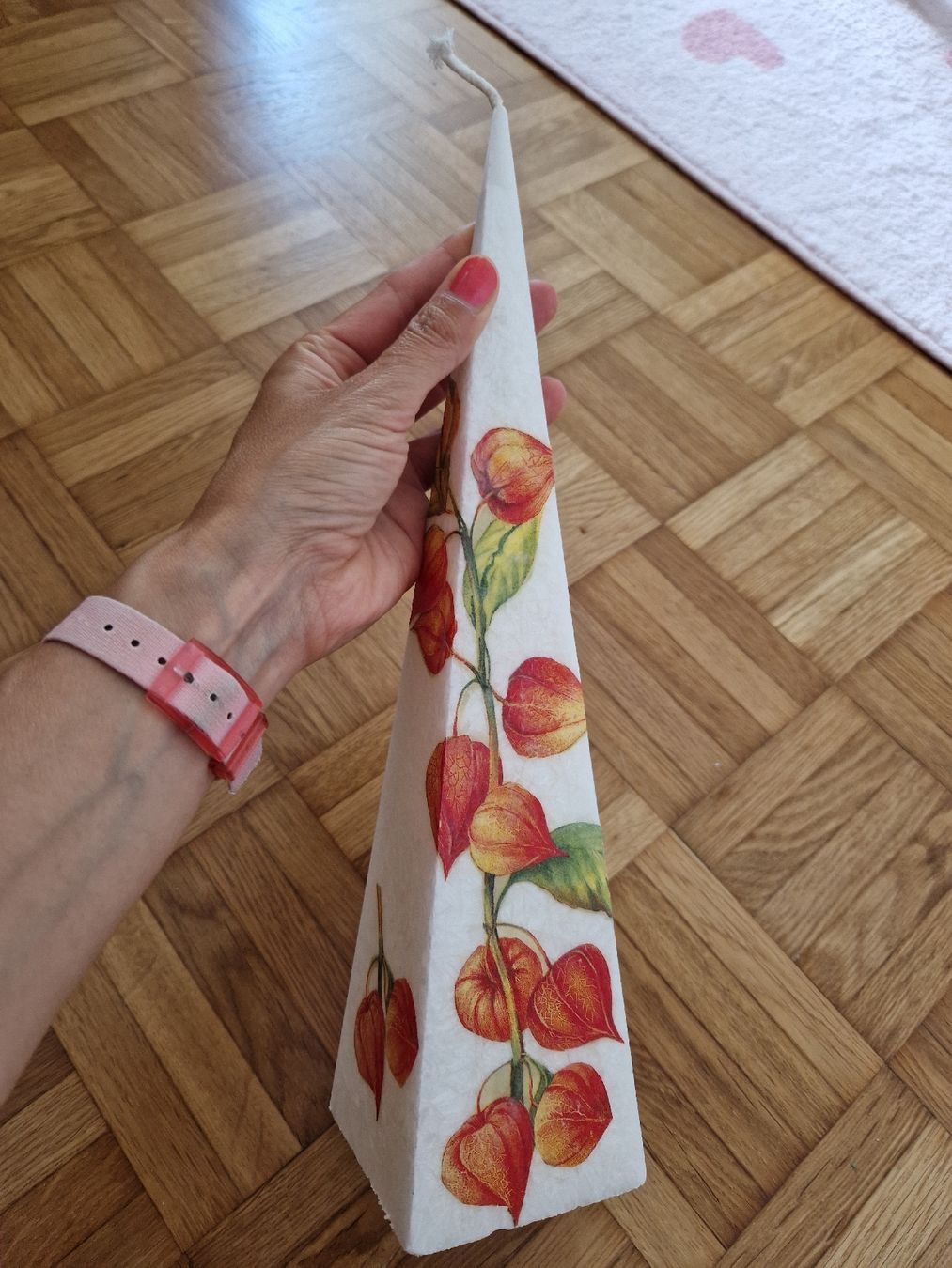 Candele: Handgemachte Kerze mit Serviettentechnik - Einzelstück – Usato da Zürich venduto da hogerseppvreni 2