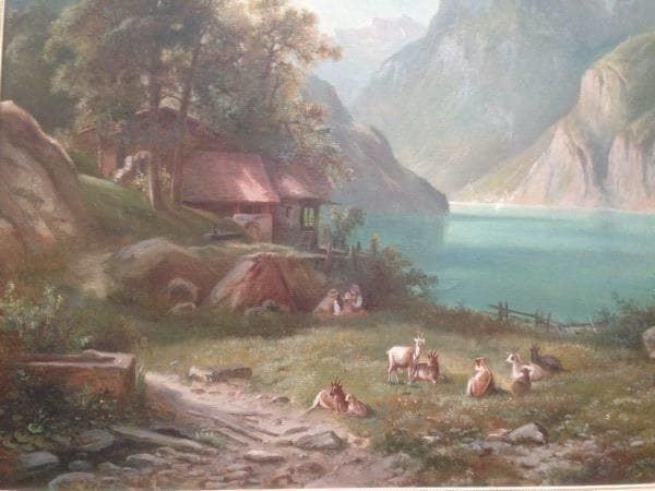Dipinti: Vierwaldstattersee von Hubert Sattler – Usato da Schaffhausen venduto da vintageville 1