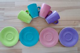Kahla - lot de 4 tasses expresso avec soucoupes