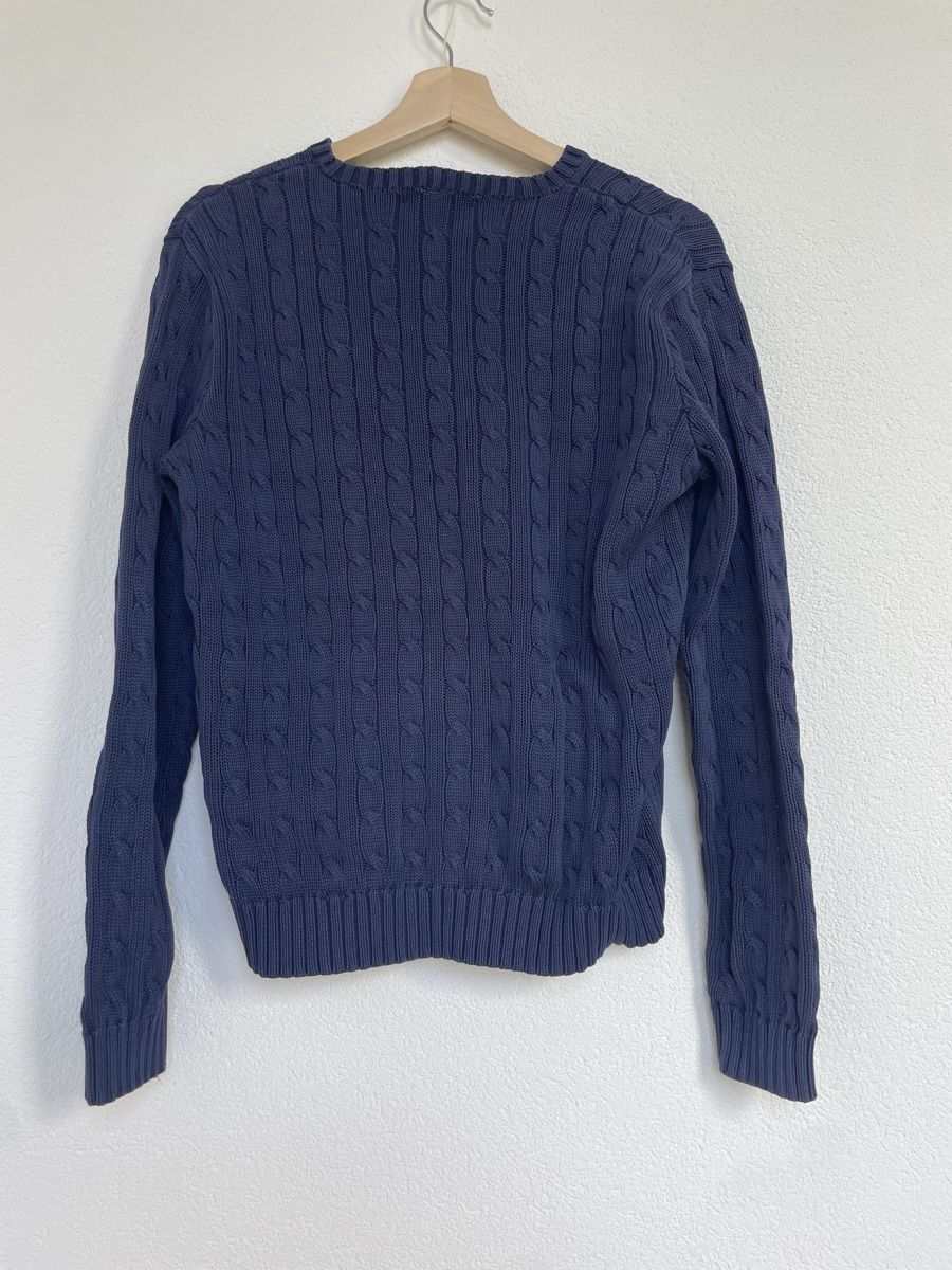 Polo Ralph Lauren Pullover & Sweatshirts: Ralph Lauren Pullover dunkelblau Zopfmuster Grösse S  – Gebraucht aus Pignia von lot_2bw2 3