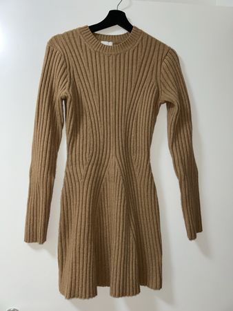 Geripptes Strickkleid Gr. S