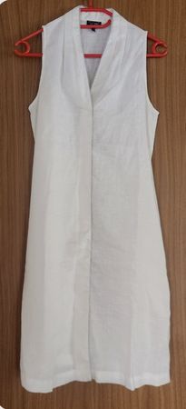 Robe Armani Jeans Blanc Lin Taille 38/40