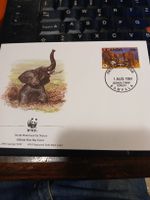Enveloppe 1er jour WWF - Ouganda 1991 - Éléphant!