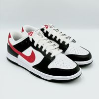 Nike Dunk Low Retro Black White / Panda Red Swoosh EU 39