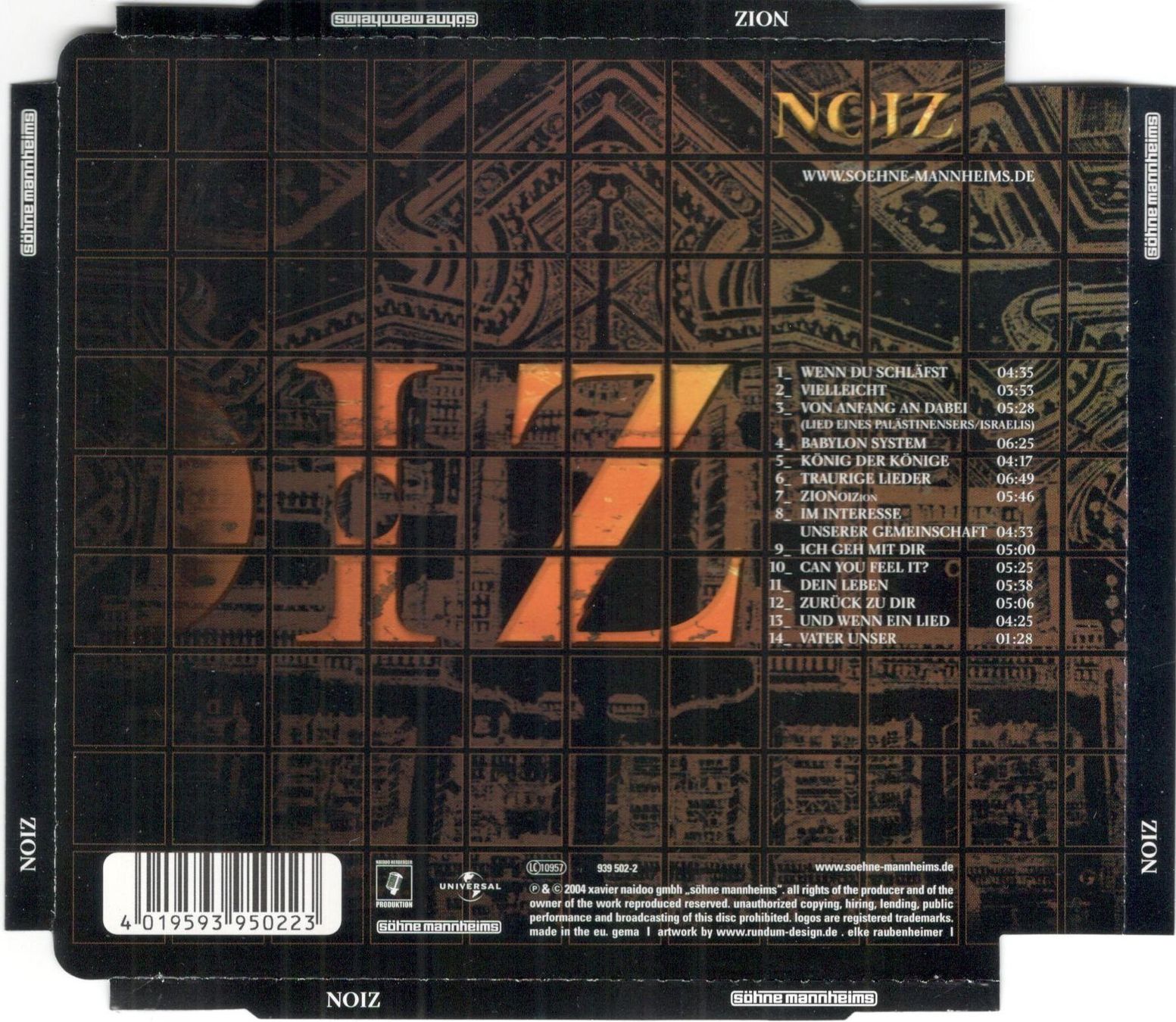 CD: Söhne Mannheims CD Noiz – Usato da St. Margarethen TG venduto da ursk10 1