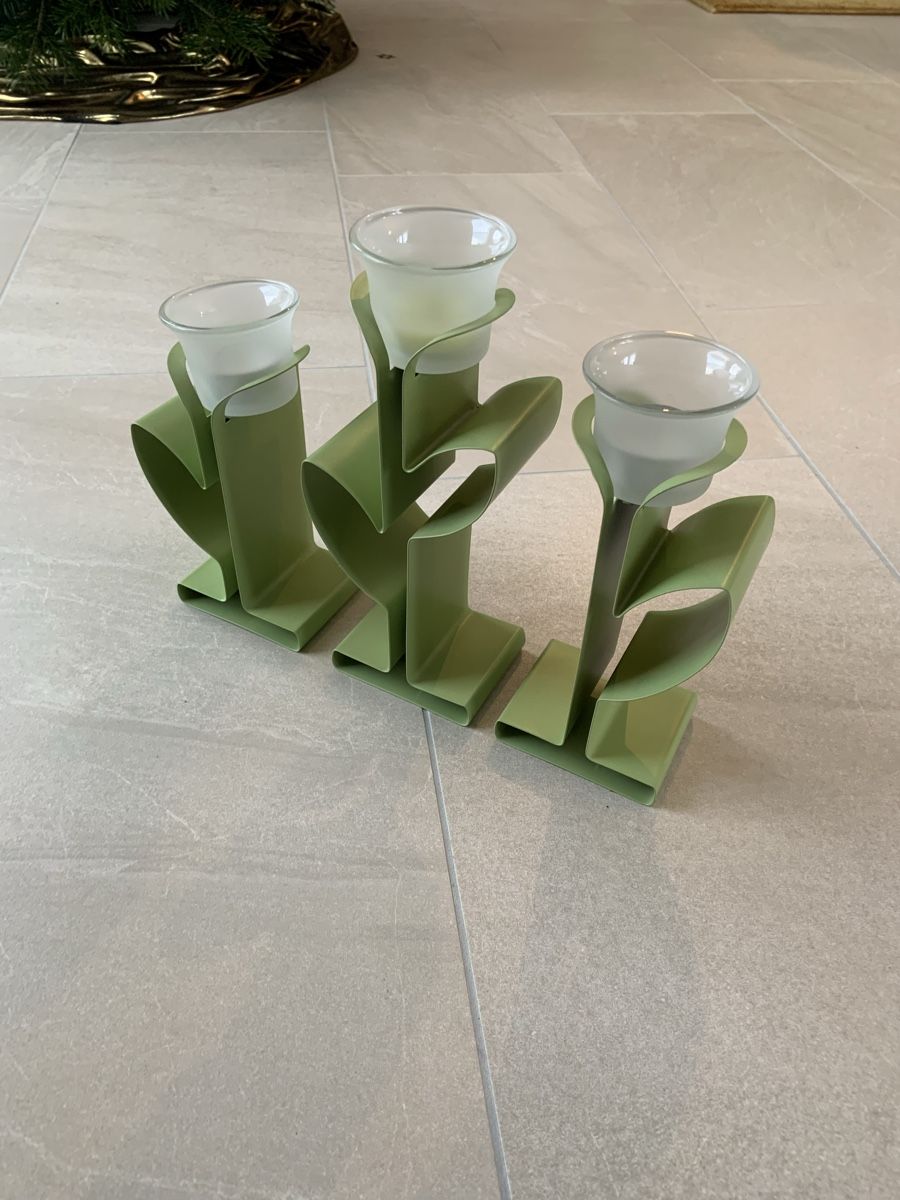 Partylite Portacandele: Kerzenhalter 6-teilig in grün – Usato da Giswil venduto da Pingu109 4