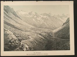 Albualpass Tonlithographie von Benninger