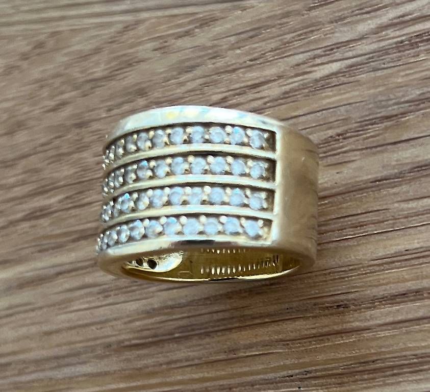 Ringe: Fingerring Silber vergoldet mit Zirkonia – Gebraucht aus Basel von Findus78 2