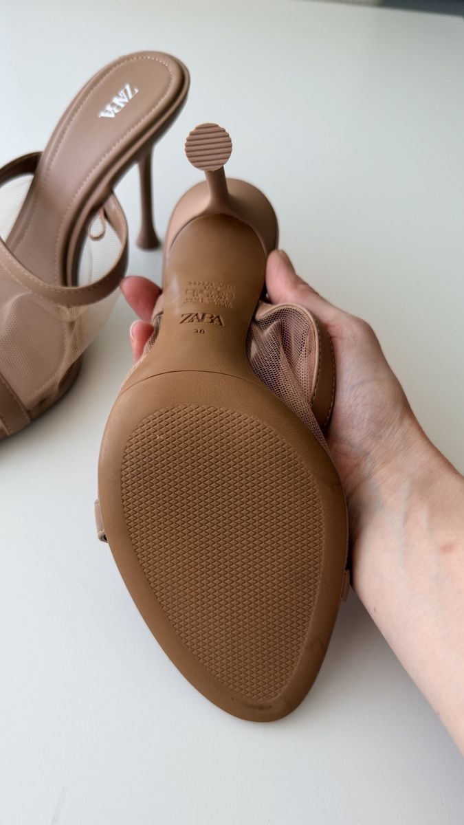 Zara Damenschuhe: Zara Sandalen mit Mesh-Einsatz Größe 38 – Neu (gemäss Beschreibung) aus Wallisellen von kar_gv8n 3
