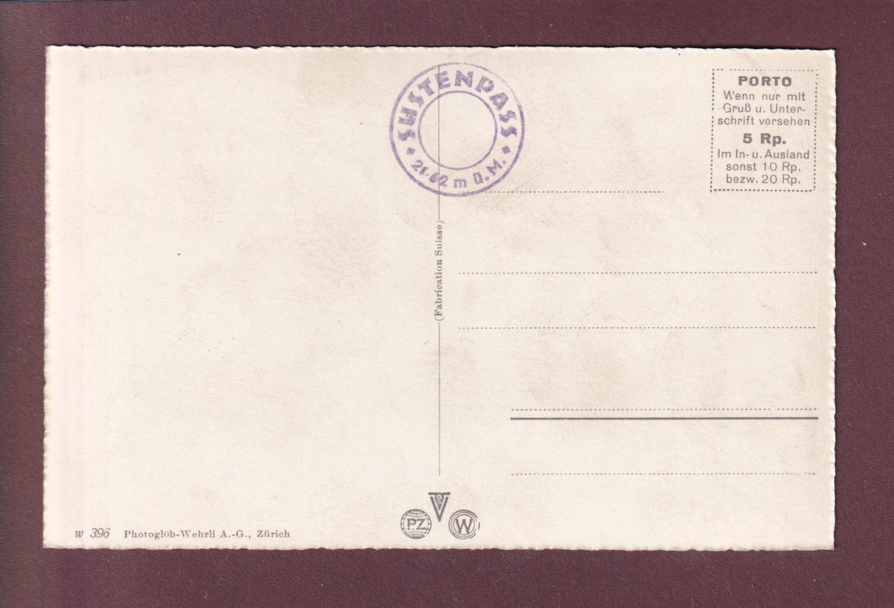 Cartoline postali: SUSTENSTRASSE - Steinalp – Usato da Pully venduto da nicecards 1
