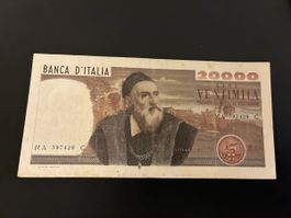 REPUBBLICA ITALIANA 20000 LIRE TIZIANO1974