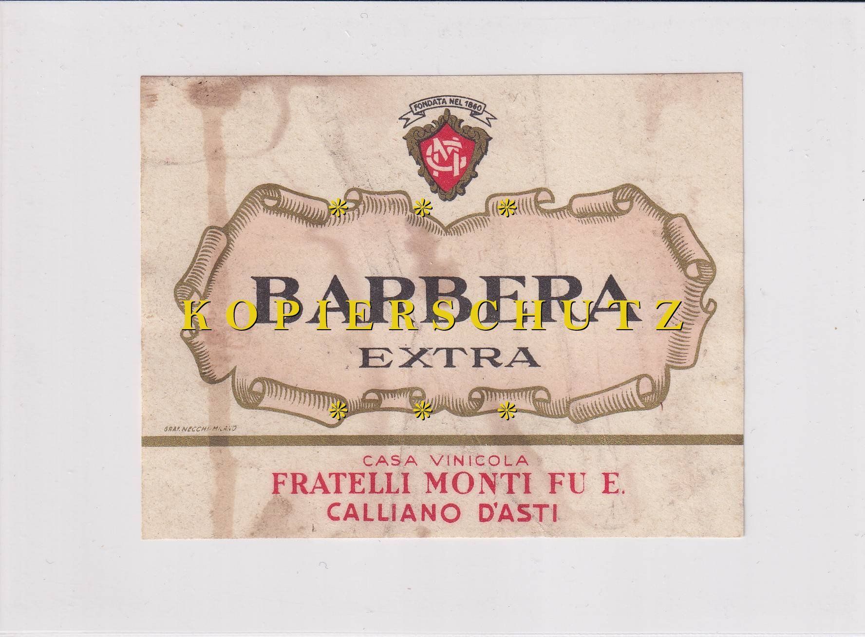 Carta: Etikette für Wein - Barbera Extra /bd – Usato da Hombrechtikon venduto da Rudolf07