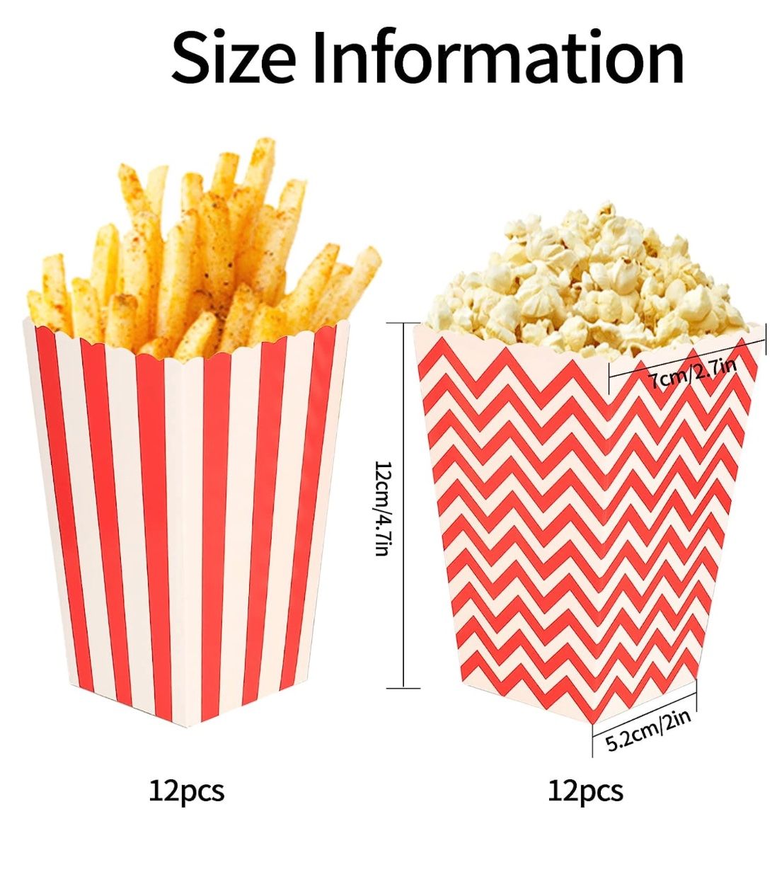 Contenitori & Simili: 24 Stücke Popcorn Boxes Popcorntüten, Klein Candy Container – Nuovo e nell'imballaggio originale da Bülach venduto da StoreInShop.com 1