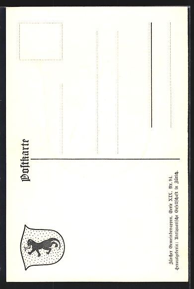 Cartoline postali: Männedorf, Wappen auf Weintrauben-Ornam – Usato da Berlin venduto da bartko-reher 1