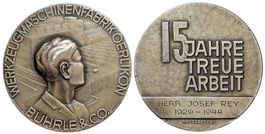 Zurich, Silbermedaille 1942, BÜHLER & CO, Oerlikon