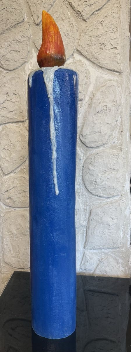 Tutte le decorazioni: Kerze aus Holz blau – Usato da Grenchen venduto da Bastet007 1