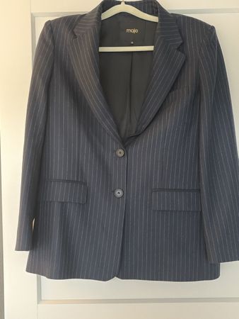 Maje Blazer Nadelstreifen Schurwolle & Kaschmir Gr. 38