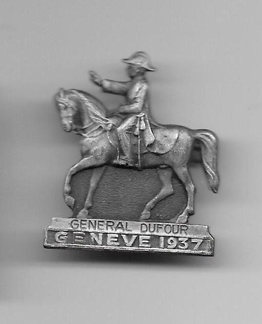 Medaillen: milit. Abzeichen GENERAL DUFOUR GENEVE 1937 – Gebraucht aus Nidau von Polebloe