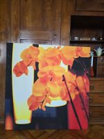Wandbild Fotosujet gelbe Orchideen, aufgezogen auf Leinwand