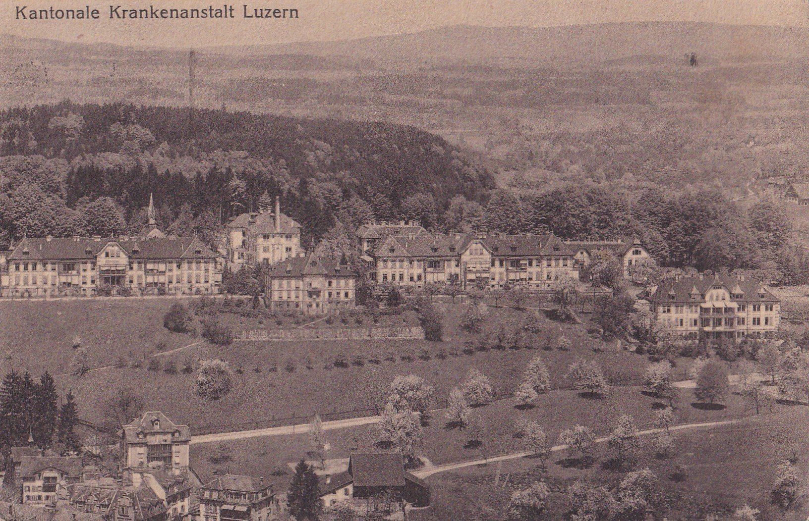 Ansichtskarten: Luzern Kantonale Krankenanstalt – Gebraucht aus Olten von clotaldi
