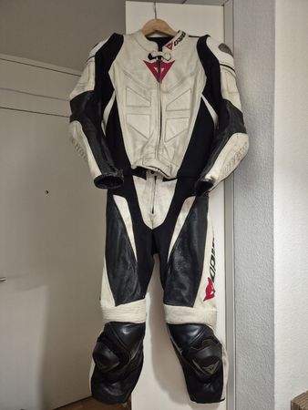 Race Kombi Dainese Leder schwarz/weiss grösse 48