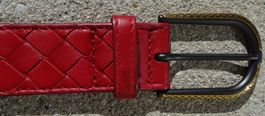 Bottega Veneta Gürtel rot Flechtgürtel Gr 90