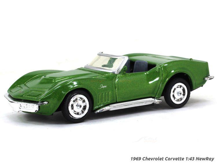 Voiture Miniature Chevrolet Corvette 1967 Jaune - Échelle 1/43 - NewRay - Modèle Collection Américaine - 12