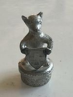 Bär mit Schweizer Wappen Figur Metall (S16)
