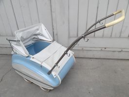 alter Puppenwagen ERIKA aus Blech und Holz 50er 60er