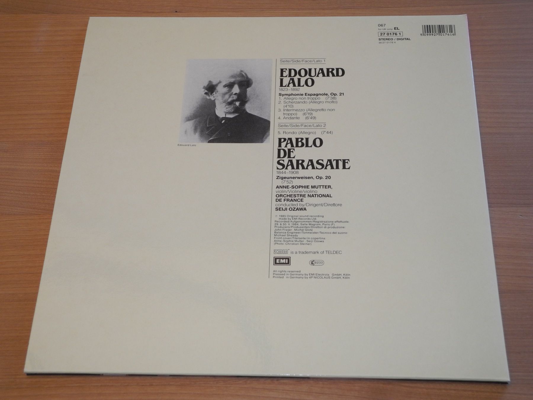Schallplatten: LALO: SYMPHONIE ESPAGNOL - MUTTER / OZAWA - EMI – Neu (gemäss Beschreibung) aus Fahrwangen von Swirl2 3