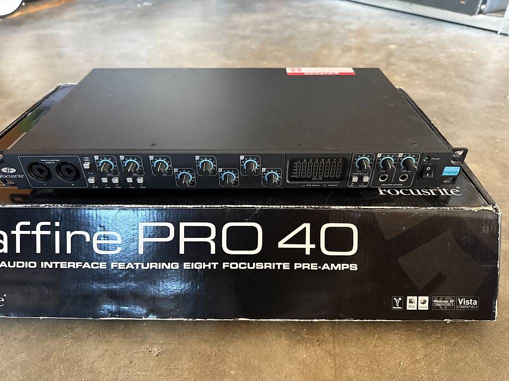 Attrezzatura per studi di registrazione: FocusriteSaffire Pro 40 Audio Interface mit 8 Vorverstärkern – Usato da Embrach venduto da CarlosTF 2