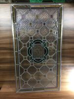 Antikes Jugendstil Fenster mit Schutzengel Bleiverglast,