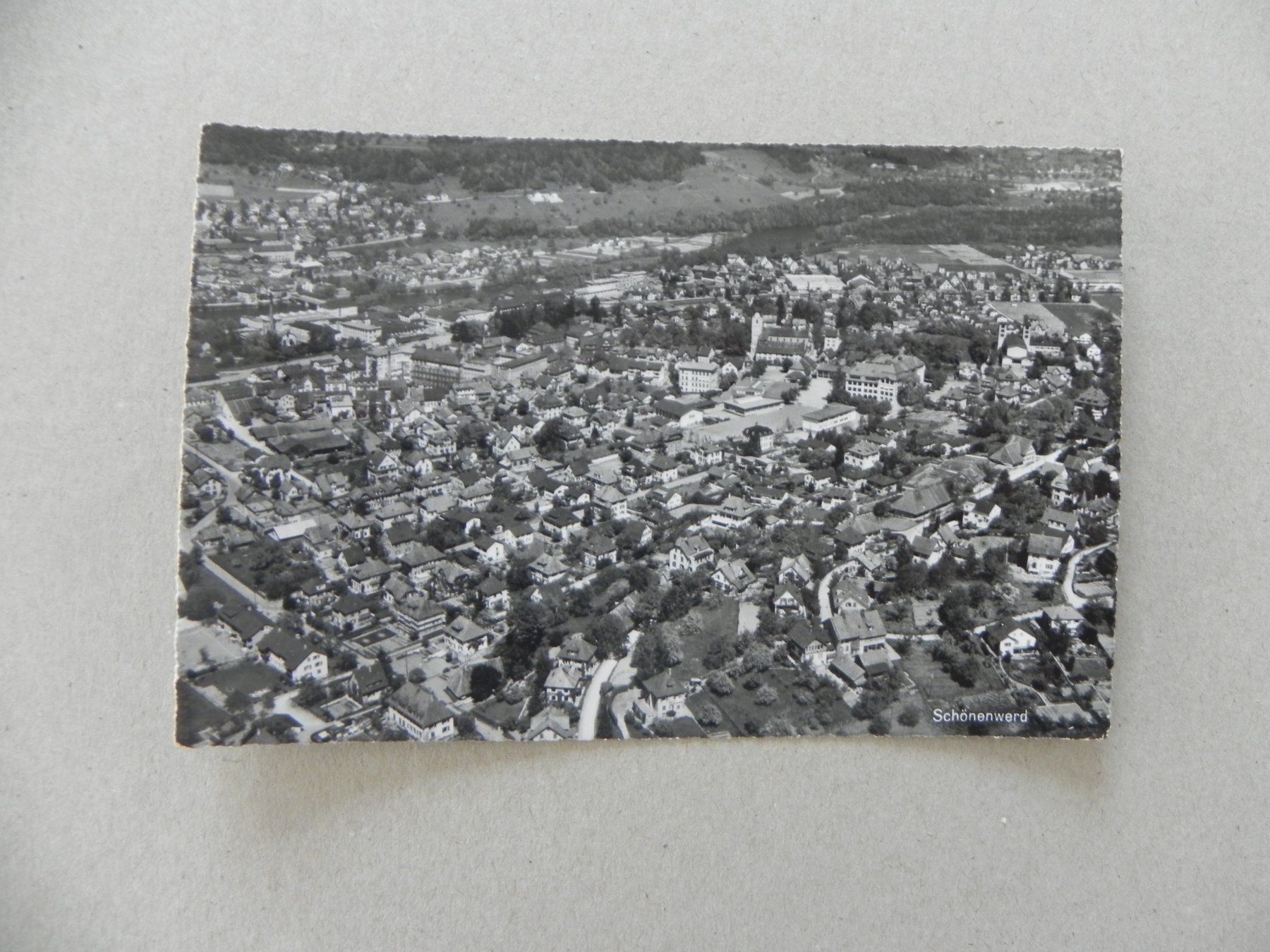 Cartoline postali: Ansichtskarte karte Schönenwerd SO ca. 1950 Flugansicht – Usato da Siebnen venduto da krimsie